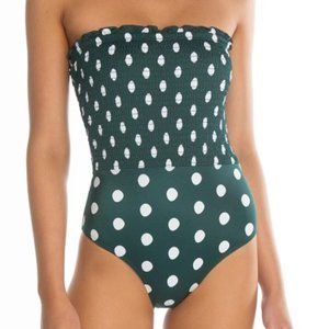 Peony one-piece strapless swimsuit XS